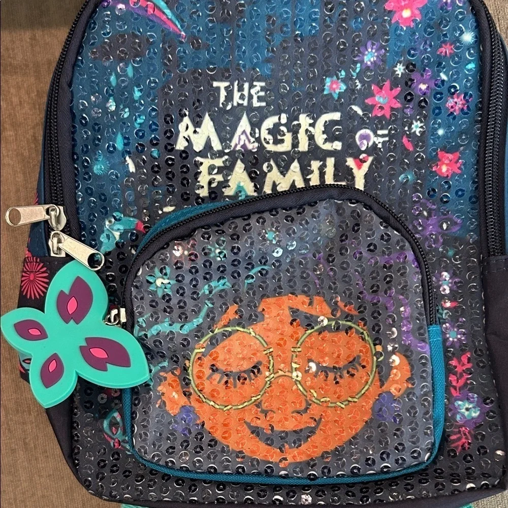 Disney Encanto Magic Family Sequin Backpack - Navy and Teal